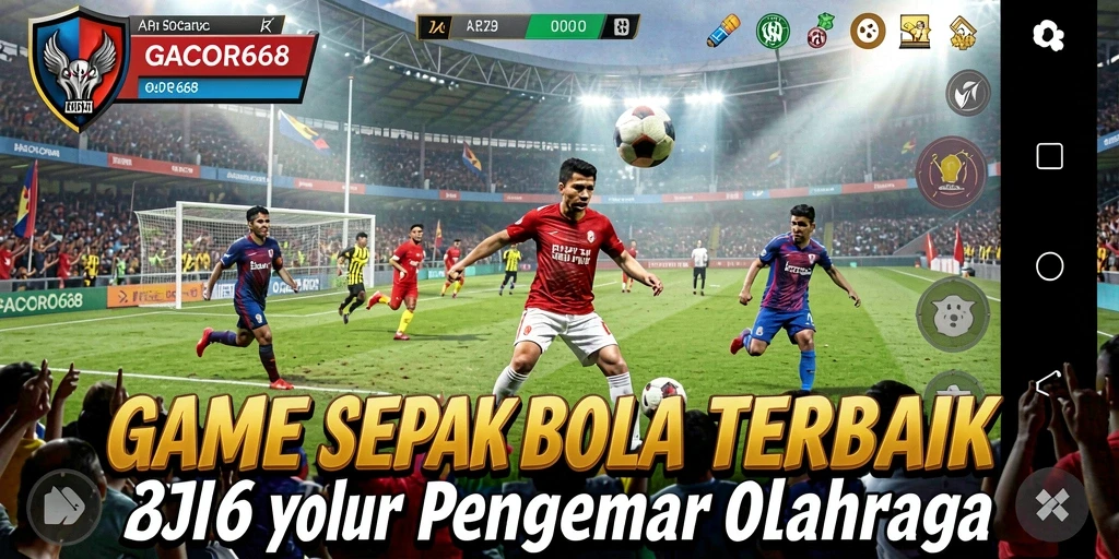Tampilan menegangkan dari pertandingan sepak bola di GACOR668.