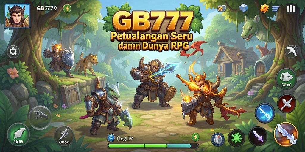 Tampilan tampak seru dengan aksi petualangan RPG yang intens.