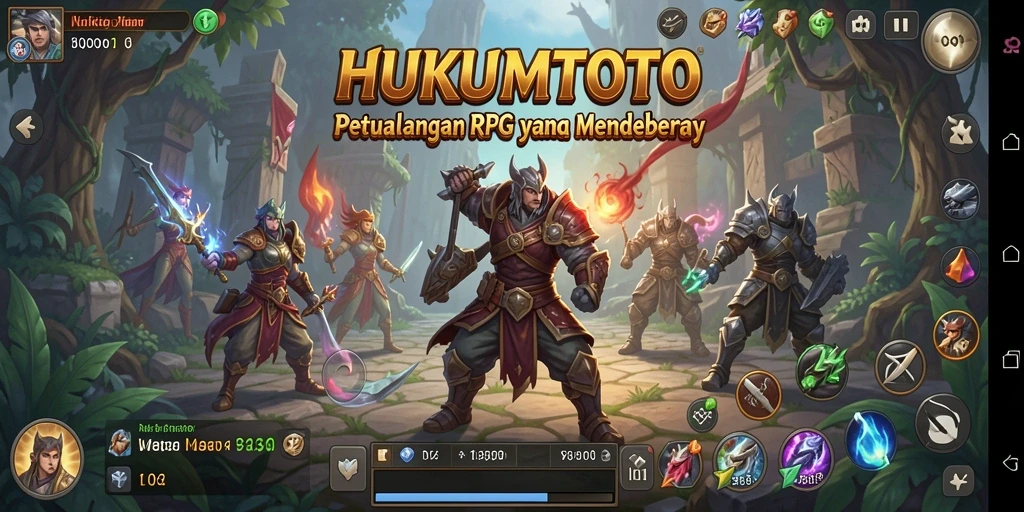 Tampilan gameplay HUKUMTOTO yang menakjubkan dalam dunia RPG.