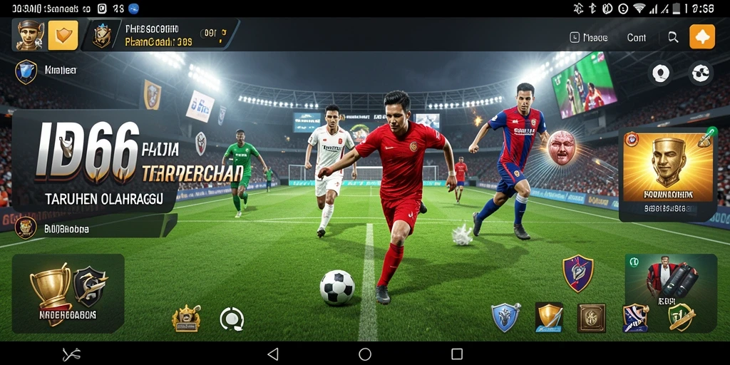 Screenshot ID66 menampilkan fitur taruhan olahraga yang interaktif.