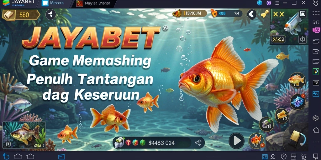 Gameplay seru JAYABET saat menangkap berbagai jenis ikan.