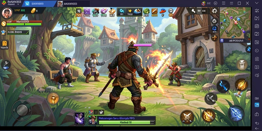 Gameplay seru dengan berbagai karakter dan pertarungan RPG