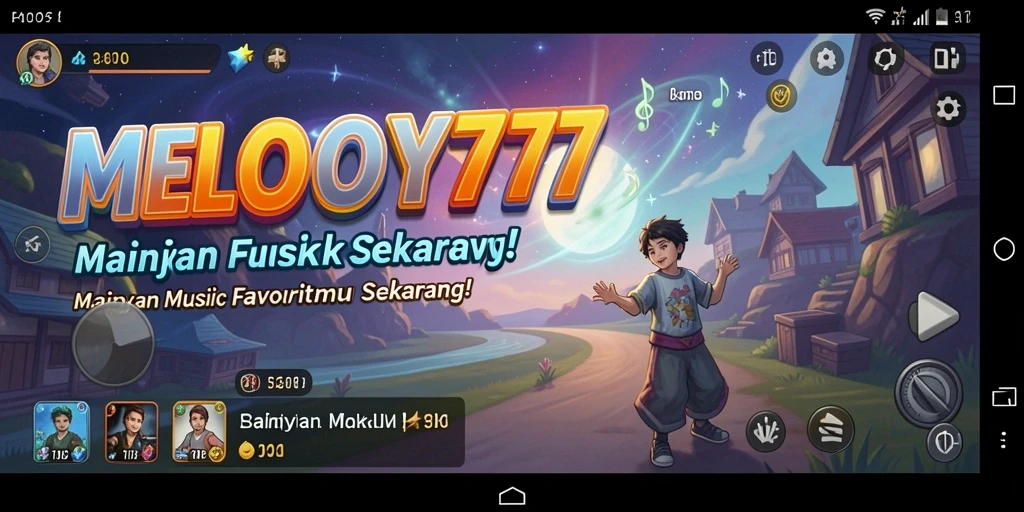 Tampilan gameplay MELODY77 yang mengasyikkan dan penuh warna.