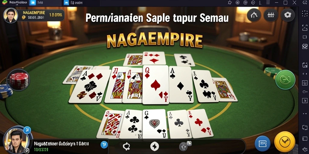 Tangkapan layar gameplay menunjukkan momen seru dalam pertandingan Gaple.