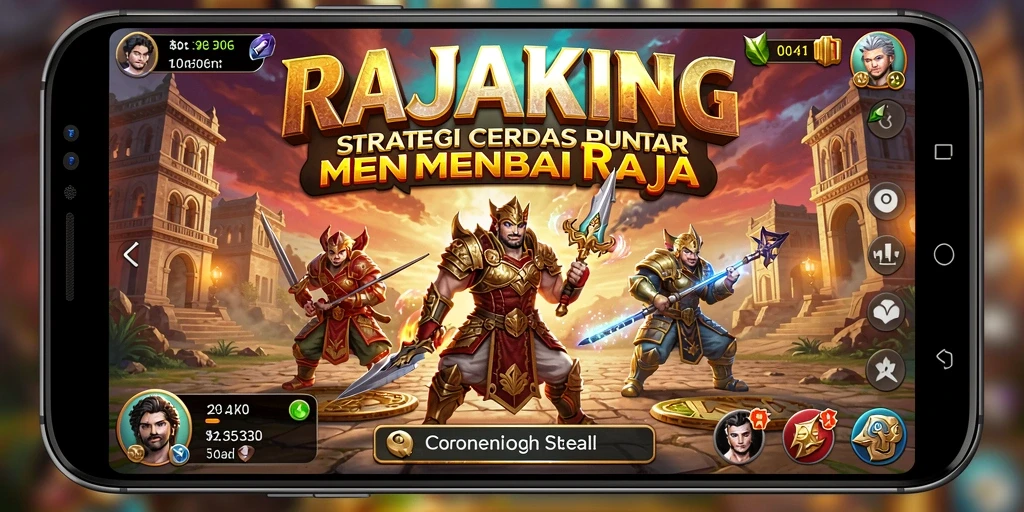 Tampilan menarik dari gameplay RAJAKING yang menantang.