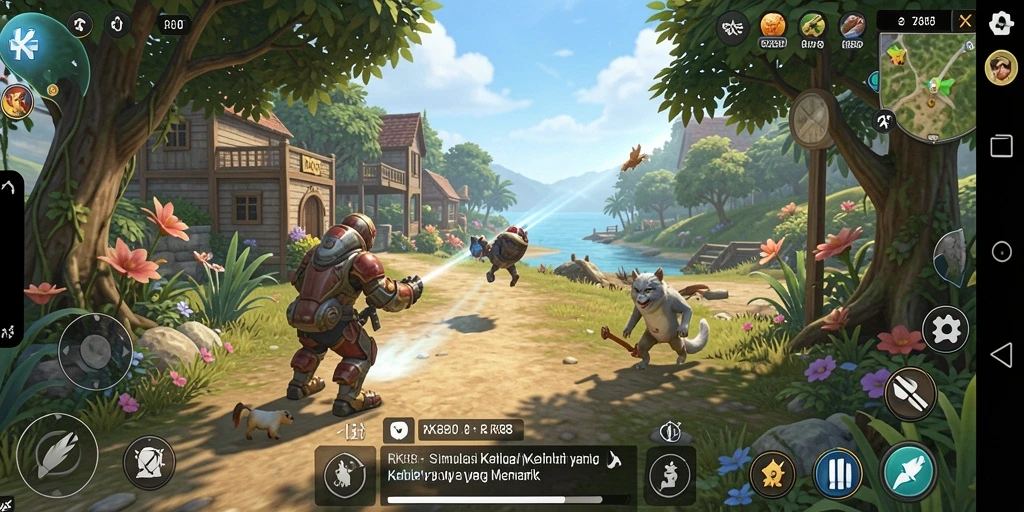 Tampilan game RK88 yang menawan dengan elemen simulasi yang menarik.