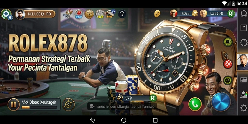 Tampilan gameplay strategis yang mendebarkan dari ROLEX878.